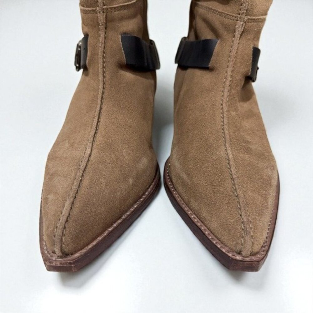 NIB Free People TAUPE Lace Sway Low Slouchy Boot - Picture 12 of 14